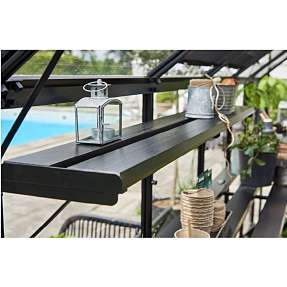 Halls Qube integreret drivhushylde - sort