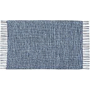 Salling bomuldsgulvtæppe - meleret blå