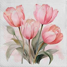 Mønstrede servietter 33x33 cm 20-pak