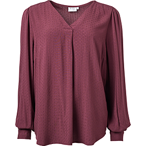 VRS dame bluse str. S - bordeaux