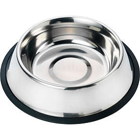 Hundeskål 0,71 liter - sølvfarvet