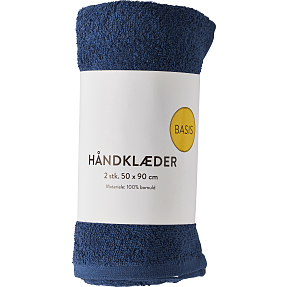 BASIS håndklæde 2-pak 50x90 cm - blå