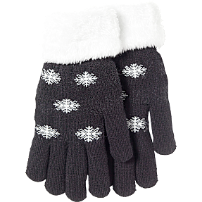 VRS dame handsker str. S/M - sort