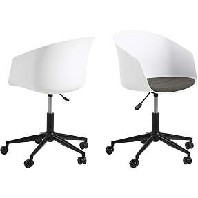 Moon kontorstol - hvid og grå