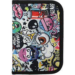 Danpen penalhus med indhold - graffiti