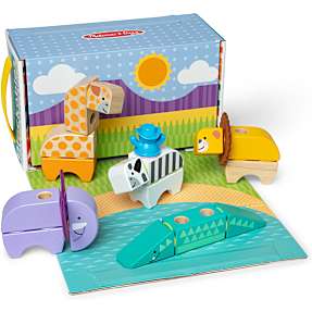 Melissa & Doug blockables safari legesæt 34 stk