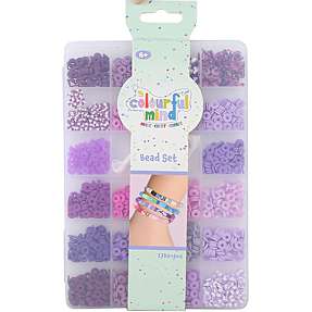 Colourful Mind perlesæt - lilla