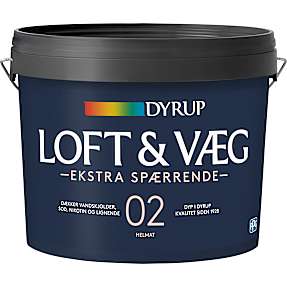 Dyrup loft & vægmaling Ekstra spærrende 4,5 liter - hvid