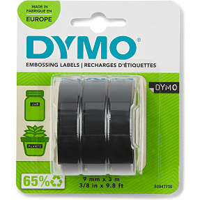 DYMO prægningstape 3-pak - sort