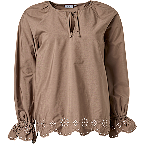 VRS dame bluse str. M - brun