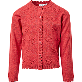 VRS børne cardigan str. 110/116 - rød