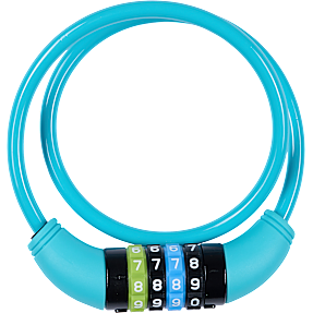 321 Go! kabellås med kode - blå