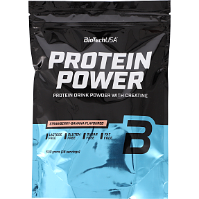 Proteinpulver m. kreatin og jordbær- og banansmag