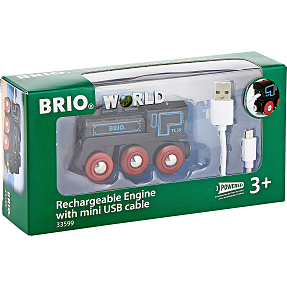 BRIO 33599 Genopladeligt lokomotiv m/mini USB-kabel