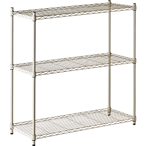 Blom metalreol med 3 hylder - varm grå