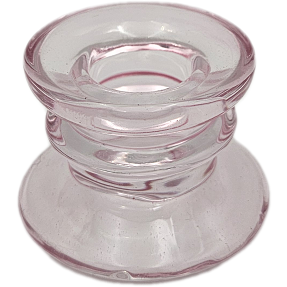 Lysestage H: 3 cm - rosa