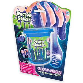 Doctor Squish Glow In The Dark slim - blå