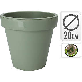 Karlstad plastik blomsterkrukke - grøn - Ø: 20 cm