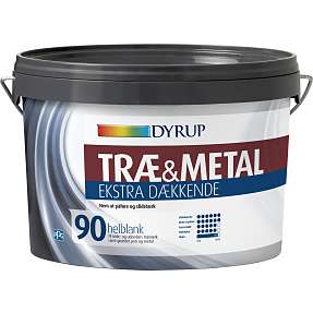 Dyrup træ & metal maling ekstra dækkende 2,25 liter - hvid