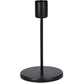 Lysestage metal D: 8 x H: 14 cm - sort