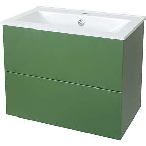 Bakkedahl badmøbel med vask - støvet grøn