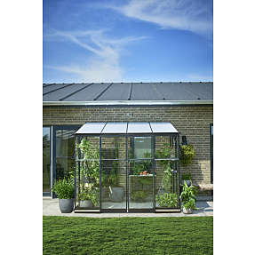 Halls Qube Lean-to 68 vægdrivhus - sort