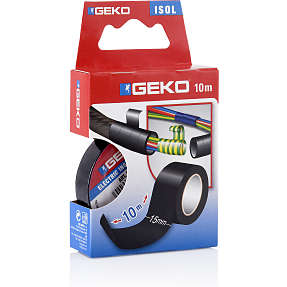 GEKO PVC elektrikertape 10 meter - sort