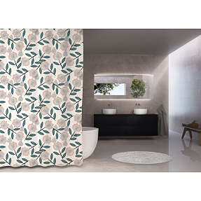 DEBEL badeforhæng - blomstret motiv