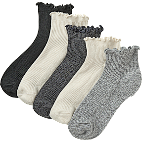 VRS dame 5-pak strømper str. 35/38 - multifarvet