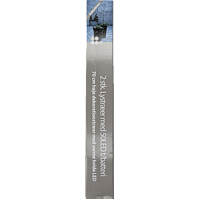 Lystræer med 50 LED 2-pak - varm hvid