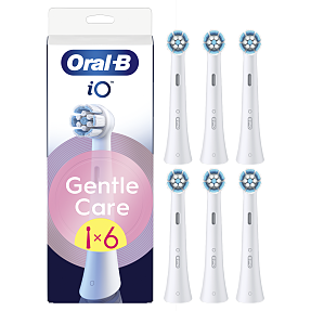 Oral-B iO Gentle Care tandbørstehoveder 6-pak - hvid