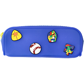 Danpen Junior penalhus m. charms - blå