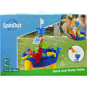 SpinOut legebord til sand og vand