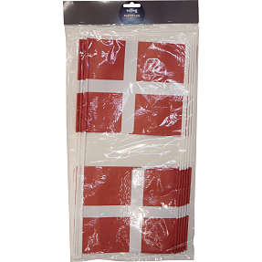 Papirsflag på plastpind 10-pak