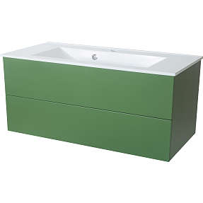 Bakkedahl badmøbel med vask - støvet grøn