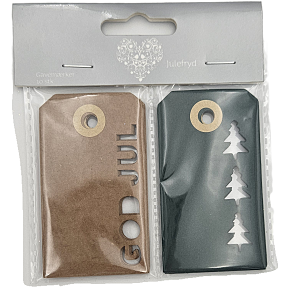 Manillamærker med udstandsning 10-pak - natur/grøn