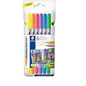 Staedtler duo tusser 6 stk. - neon
