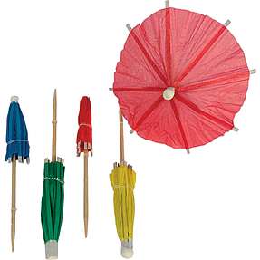 Salling drinksparasoller 12-pak - multifarvet