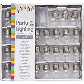 Lyskæde med 30 LED - Varm  hvid