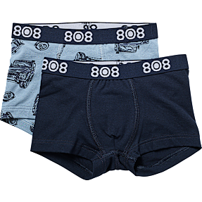 808 2-pak boxershorts str. 10 år - blå