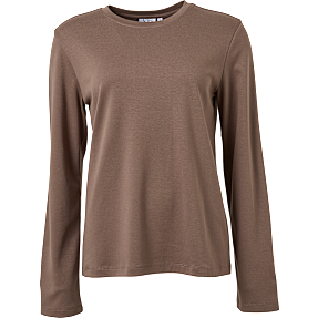 VRS dame T-shirt langærmet str. S - brun