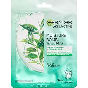 Moisture Bomb ansigtsmaske m. grøn te og hyaluronsyre normal til kombineret hud