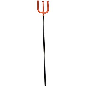 Halloween trefork H: 90 cm - rød og sort