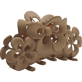 CBYH dame klemme med blomster - beige