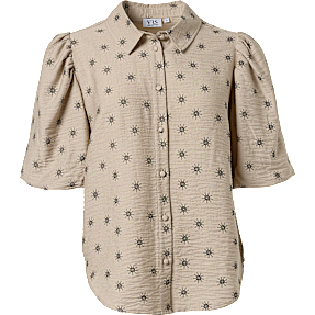 VRS dame bluse str. L - brun