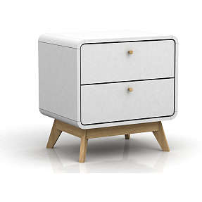 Caitlin natbord - hvid