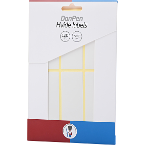 Danpen labels 77x31mm 120 stk. - hvid
