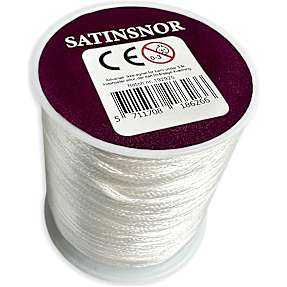 Satinsnor - hvid