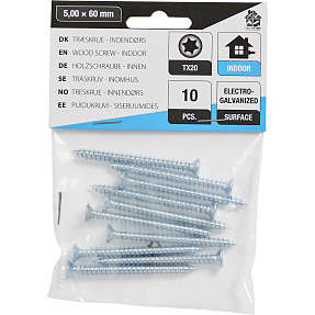 HomeFixer skruer 5.0x60 mm 10 stk