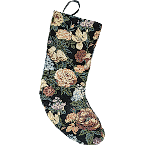 Julefryd julesok jacquard med blomster L: 53 cm - multifarvet
